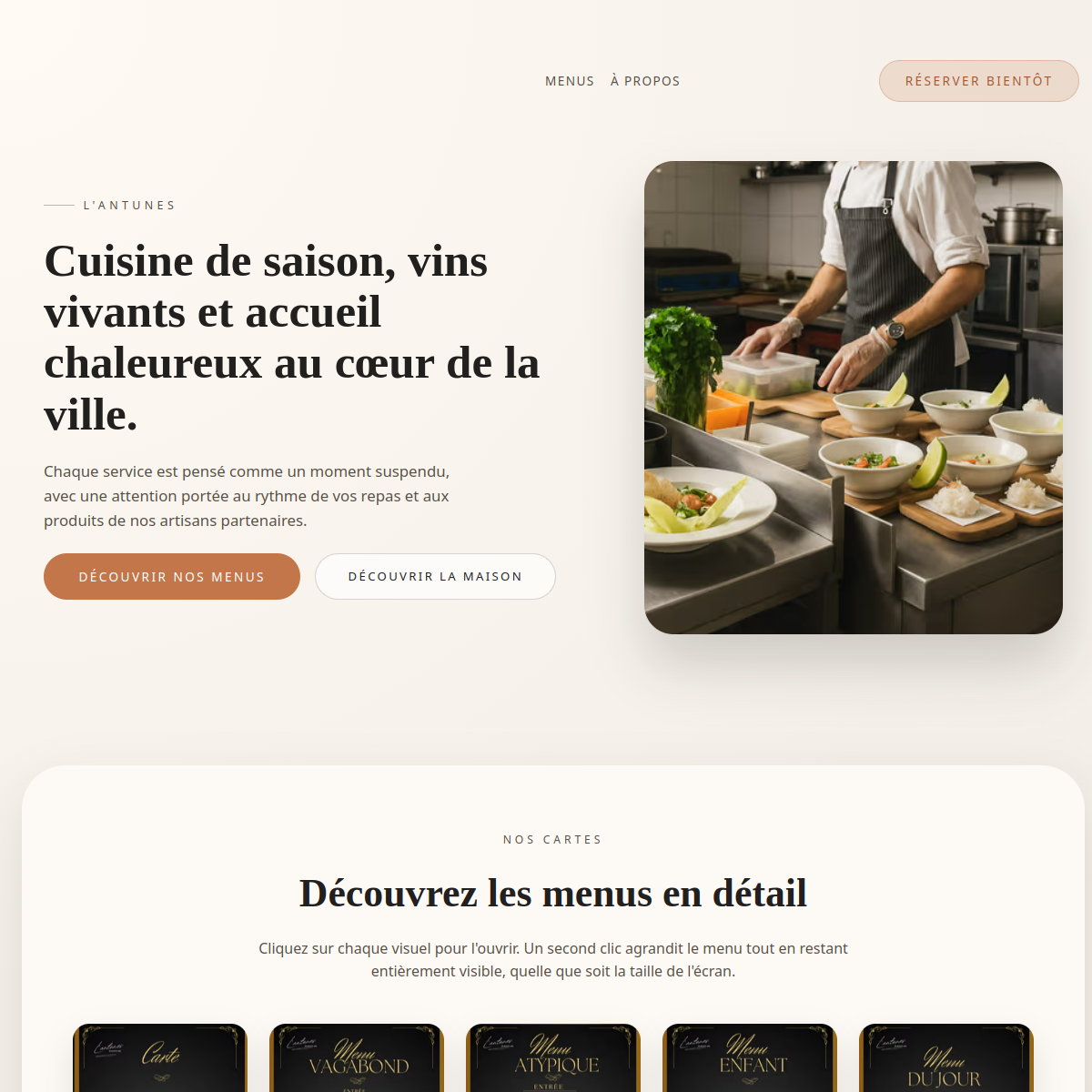 Aperçu du site lantunes.fr affiché sur un écran d'ordinateur